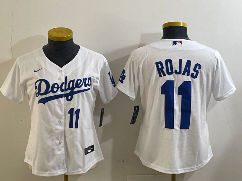 Youth Los Angeles Dodgers #11 Rojas White Game 2024 Nike MLB Jersey style 4->youth nfl jersey->Youth Jersey
